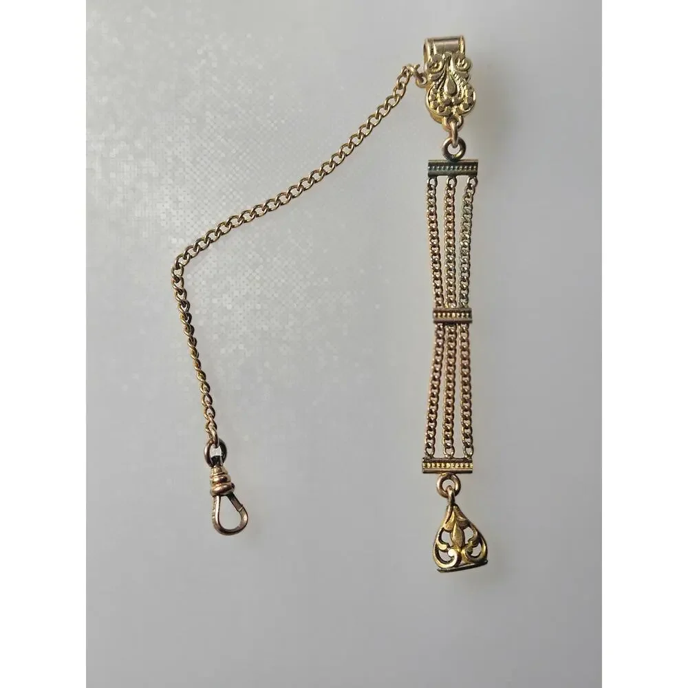 ANTIQUE VICTORIAN D.F.B. CO D.F. BRIGGS GOLD FILLED WATCH FOB CHAIN CHARM